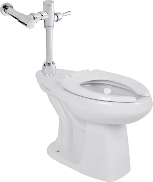 KWCADA8509 Taza ADA con fluxómetro expuesto ecológico de palanca - KWCADA8509