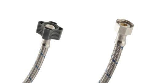 Manguera para fregadero de acero inoxidable y tuercas de latón - plástico - LALP-55
