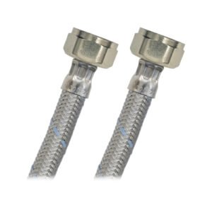 Manguera lavabo/fregadero, acero, 1/2" x 1/2", 100cm - LL-A100