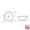 Lavabo Redondo Con Rebosadero (Blanco) - LV.4007.01