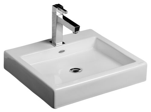 Lavabo KUB de 1 taladro (Blanco) - LV1021A021