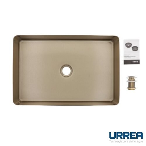 Lavabo INOX Rectangular de Sobreponer (Dorado) - LV1079A801