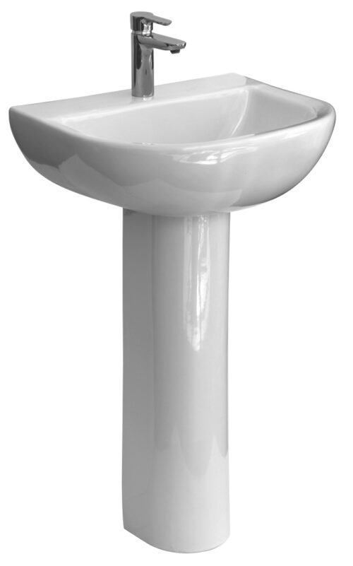 Lavabo NEO de pedestal de 1 taladro (Blanco) - LV6047A021