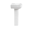 Lavabo ANGOLO de pedestal de 1 taladro (Blanco) - LV6048A021