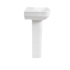 Lavabo ANGOLO de pedestal de 1 taladro (Blanco) - LV6048A021