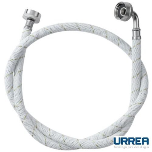 Manguera para lavadora con codo de 90° de nylon blanco de 120 cm - LVB90LL120