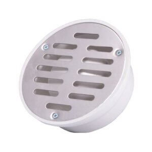 Coladera universal blanca con rejilla acero inoxidable - PC-102
