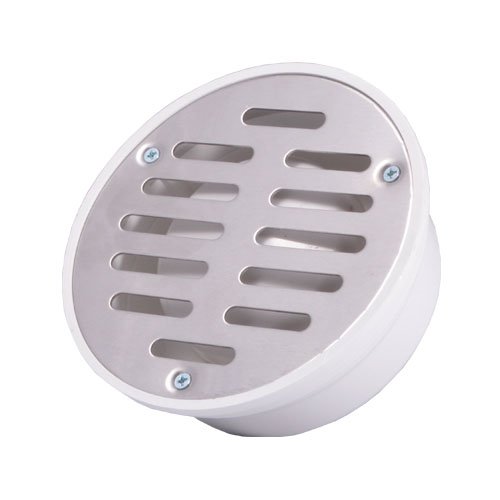Coladera universal blanca con rejilla acero inoxidable - PC-102