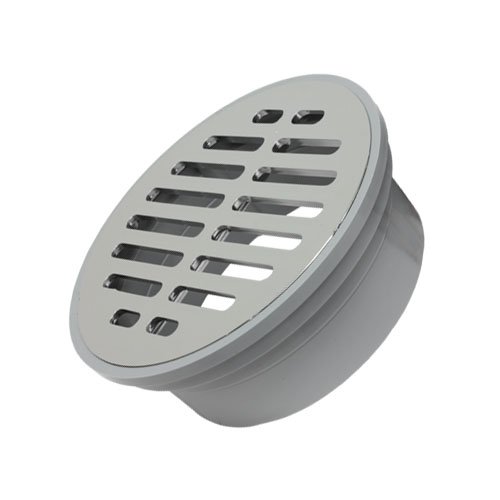 Coladera Redonda de 4" con rejilla plástica cromada - PC-116