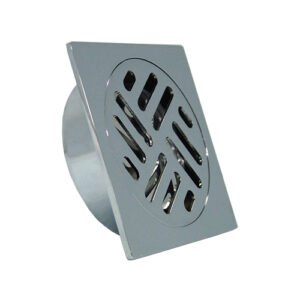 Coladera cuadrada profunda de latón cromado - PC-311