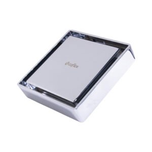Coladera de latón cromado con espacio para inserto cerámico 10x10 cm - PC-323