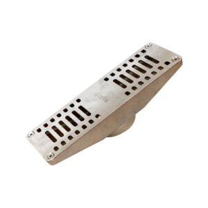Coladera rectangular de latón con rejilla de acero inoxidable 23.5cm - PC-340