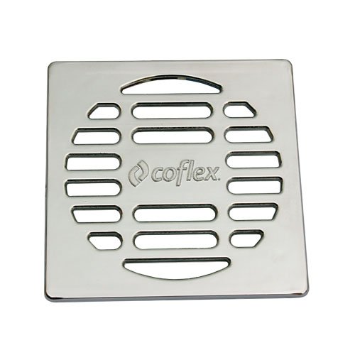 Rejilla Cuadrada de ABS Cromado para Coladeras Coflex de 10 cm - PC-451