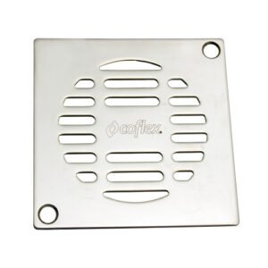 Rejilla Cuadrada de Acero Inoxidable Cal 16 para Coladeras de 10 cm - PC-461
