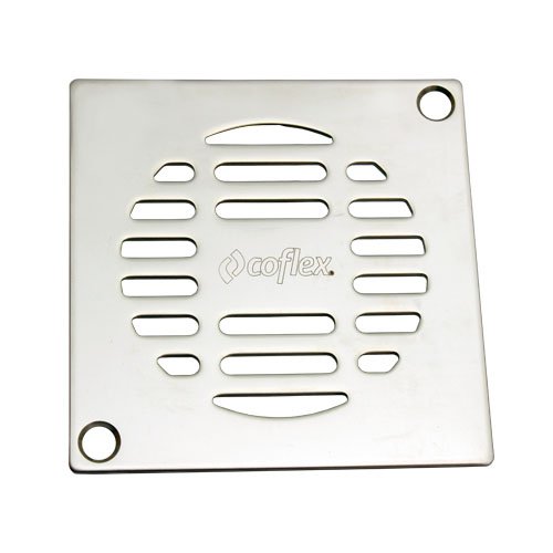Rejilla Cuadrada de Acero Inoxidable Cal 16 para Coladeras de 10 cm - PC-461