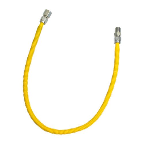 Manguera p/gas, acero inox plast, 1/2" x 3/4", 24" - PC-G24