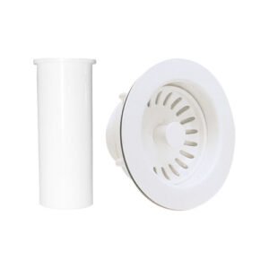 Contracanasta para fregadero plástica blanca con tubo de plástico - PH-101