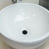 Contra de polipropileno blanca para lavabo con rebosadero - PH-202