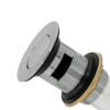 Contra cromada con tapón giratorio para lavabo con rebosadero - PH-215