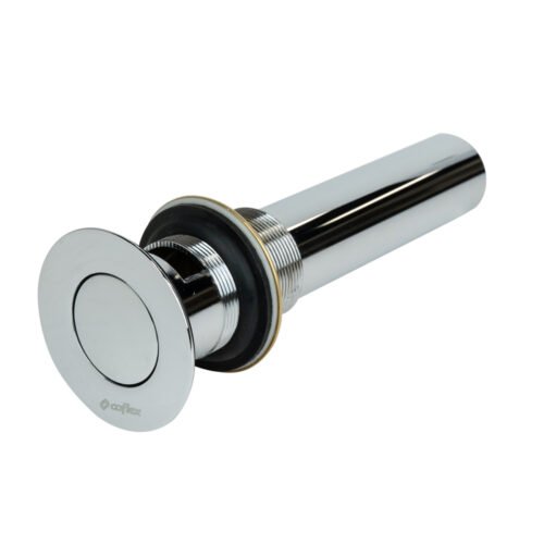 Contra cromada con tapón giratorio para lavabo con rebosadero - PH-215