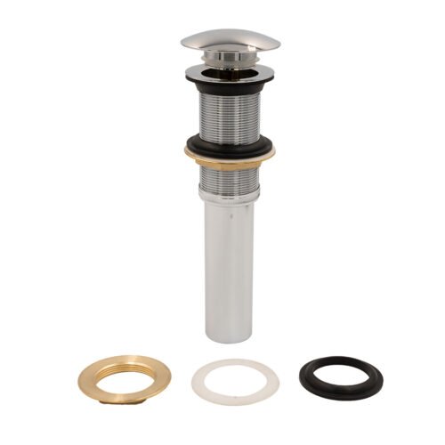 PH-220_2 Contra cromada con tapón push para lavabo sin rebosadero - PH-220