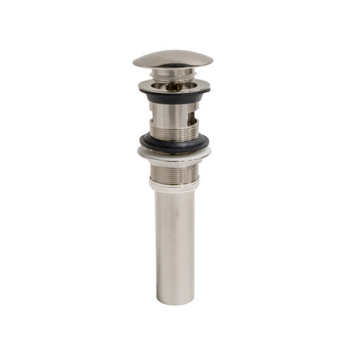 PH-222_1 Contra de latón niquel cepillado tapón push para lavabo c/rebosadero - PH-222