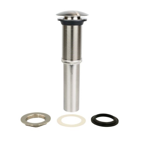 PH-223_5 Contra de latón niquel cepillado tapón push para lavabo sin rebosadero - PH-223