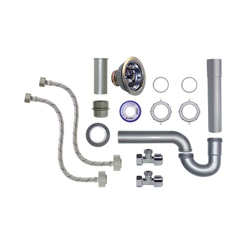 Kit para instalación de Fregadero 1 tarja con contracanasta - PS-F005