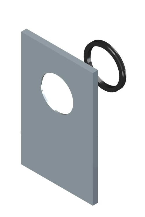 Chapetón rectangular cromo monomando de empotrar - R2802194