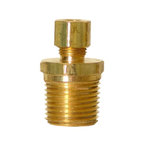 Niple terminal compresión 1/4" T.C. x 1/2" MNPT - UNT-4C8