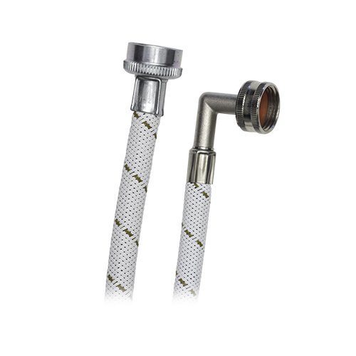 Manguera lavadora, vinilo bco ref, 3/4" x 3/4" codo 90°, 120cm - VWB90-A120