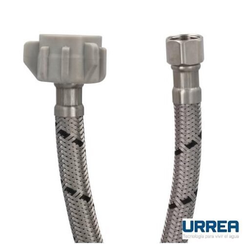 Manguera para WC de acero inoxidable y tuercas de latón - plástico - WALP3538