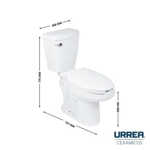 WC CONTRACT alargado MF con asiento (Blanco) - WC2106B021