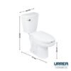 WC2108B021-4 WC CONTRACT alargado ADA MF con asiento (Blanco) - WC2108B021