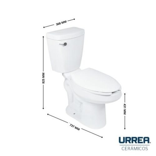 WC2108B021-4 WC CONTRACT alargado ADA MF con asiento (Blanco) - WC2108B021
