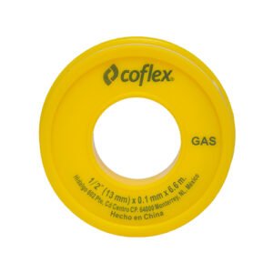 Cinta selladora para gas amarilla de 1/2" x 260" (6.60m) - WTG12-60
