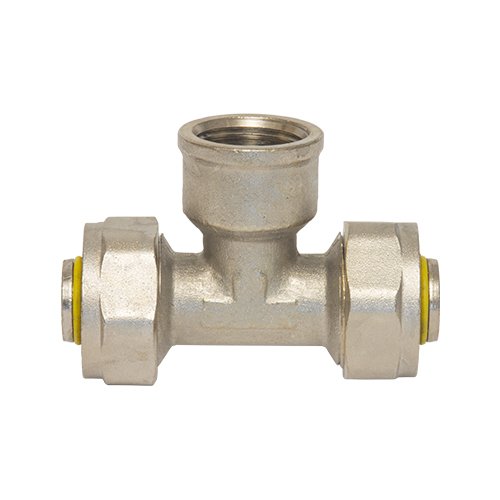 Tee Hembra 3/8" x 3/8" x 1/2" FNPT - CG-TH001-CC