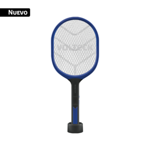 43893 - Raqueta mata moscas y mosquitos con base, recargable VOLTECK