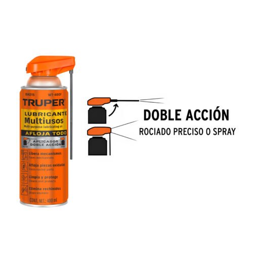 104215 - Lubricante multiusos aerosol aplicador doble acción, 400 ml