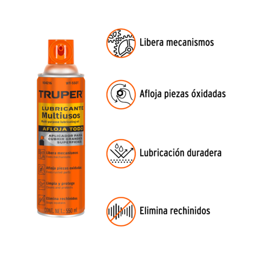 104216 - Lubricante multiusos aerosol para grandes superficies 550 ml