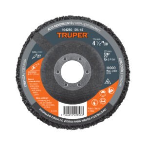 104280 - Disco removedor / limpieza 4-1/2" centro 7/8", TRUPER