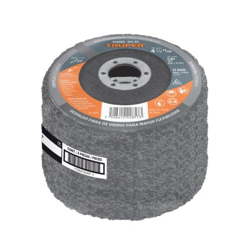 104280 - Disco removedor / limpieza 4-1/2" centro 7/8", TRUPER