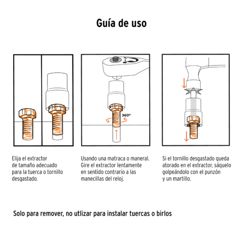 104234 - Juego de extractores de tuercas barridas, TRUPER