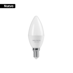 43752 43752 - Foco LED tipo vela 4W (25W), luz blanca brillante 6500K, E14