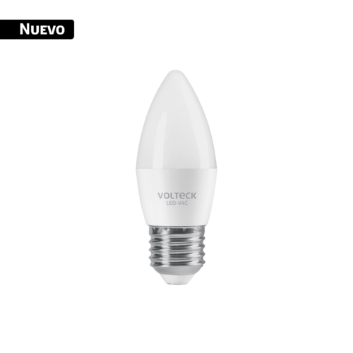 43753 - Foco LED tipo vela 4W (25W) 2400K luz ámbar, E27, VOLTECK