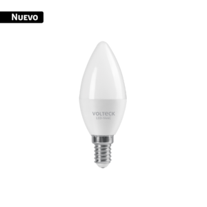 43758 43758 - Foco LED tipo vela 4W (25W) 2400K luz ámbar, E14, VOLTECK
