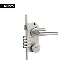 43904 43904 - Cerradura de embutir 4 bulones, llave de puntos, HERMEX