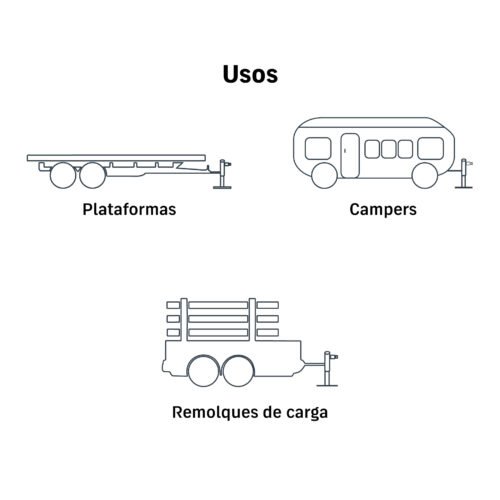 104196 - Gato fijo para remolque con base, 2000 lbs, TRUPER