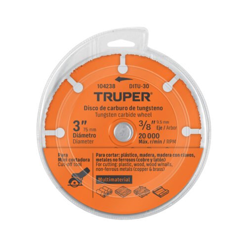 104238 - Disco 3' multimaterial de carburo de tungsteno, TRUPER
