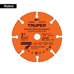 104238 - Disco 3' multimaterial de carburo de tungsteno, TRUPER